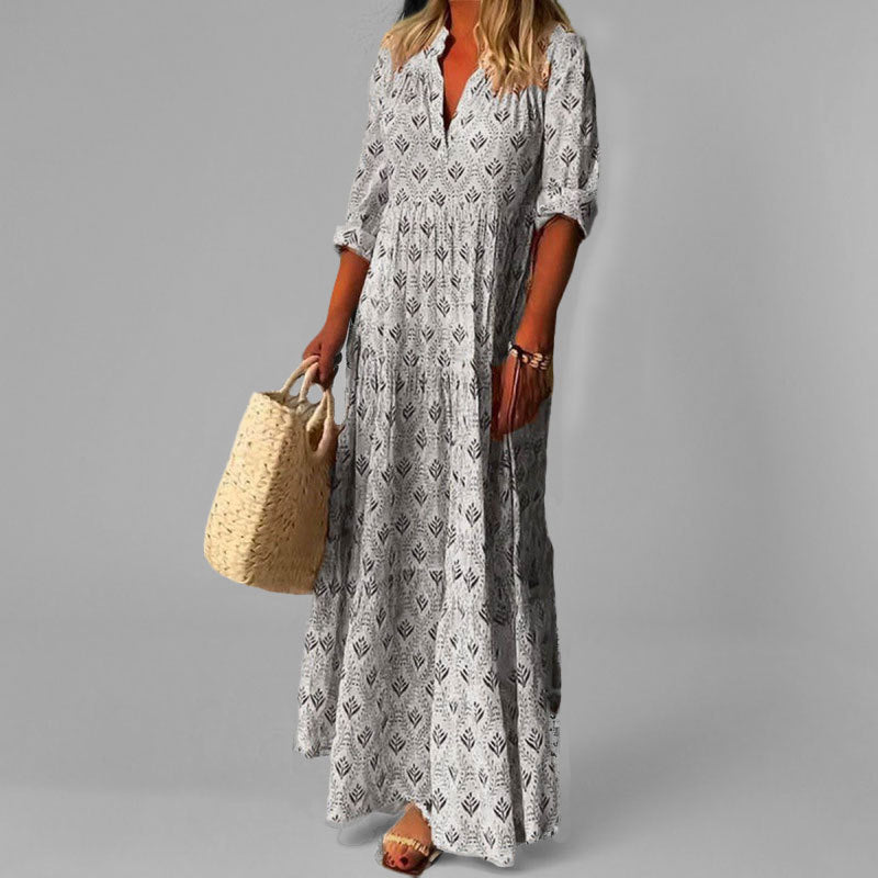 Kaelen - Chemise légère en coton avec col en V