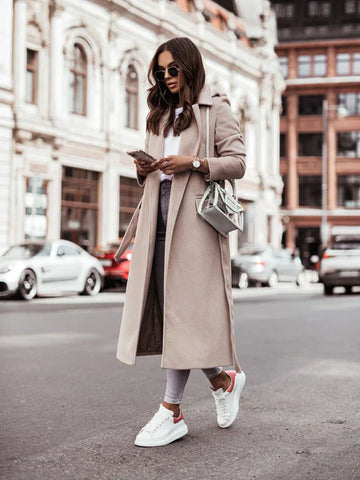 Sofia – Manteau avec Ceinture de Taille