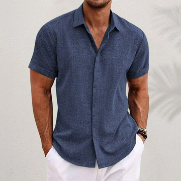 Oberon - Chemise en Lin à Manches Courtes pour Hommes