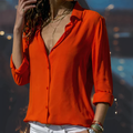 Rhea - Elegante Chiffonbluse Für Damen Gelb / S