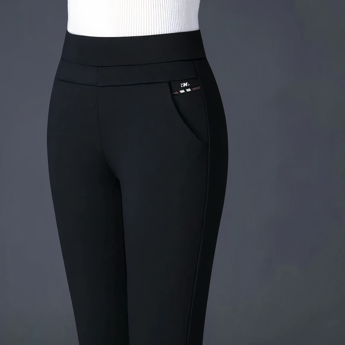 Wenda - Pantalon taille haute avec élastique pour femmes