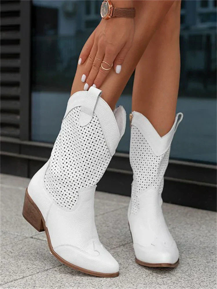 Queenie - Légers Bottes Western Femmes Zip