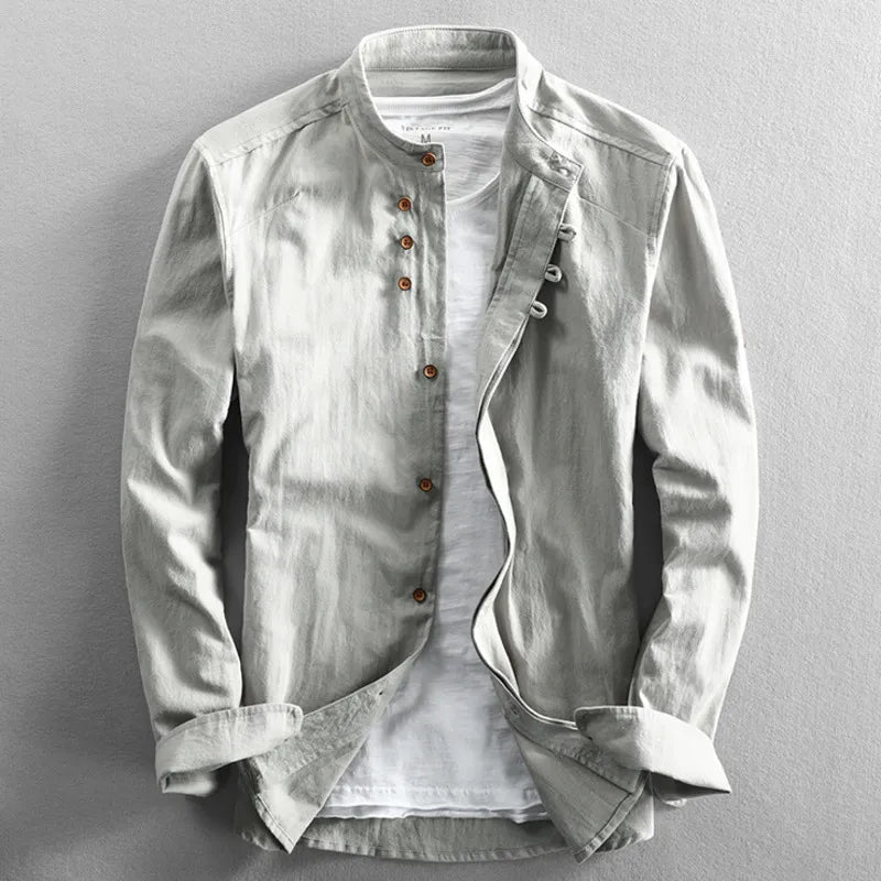 Chemise japonaise élégante à manches longues pour hommes