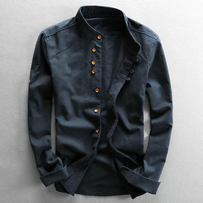 Chemise japonaise élégante à manches longues pour hommes