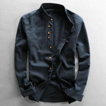 Chemise japonaise élégante à manches longues pour hommes
