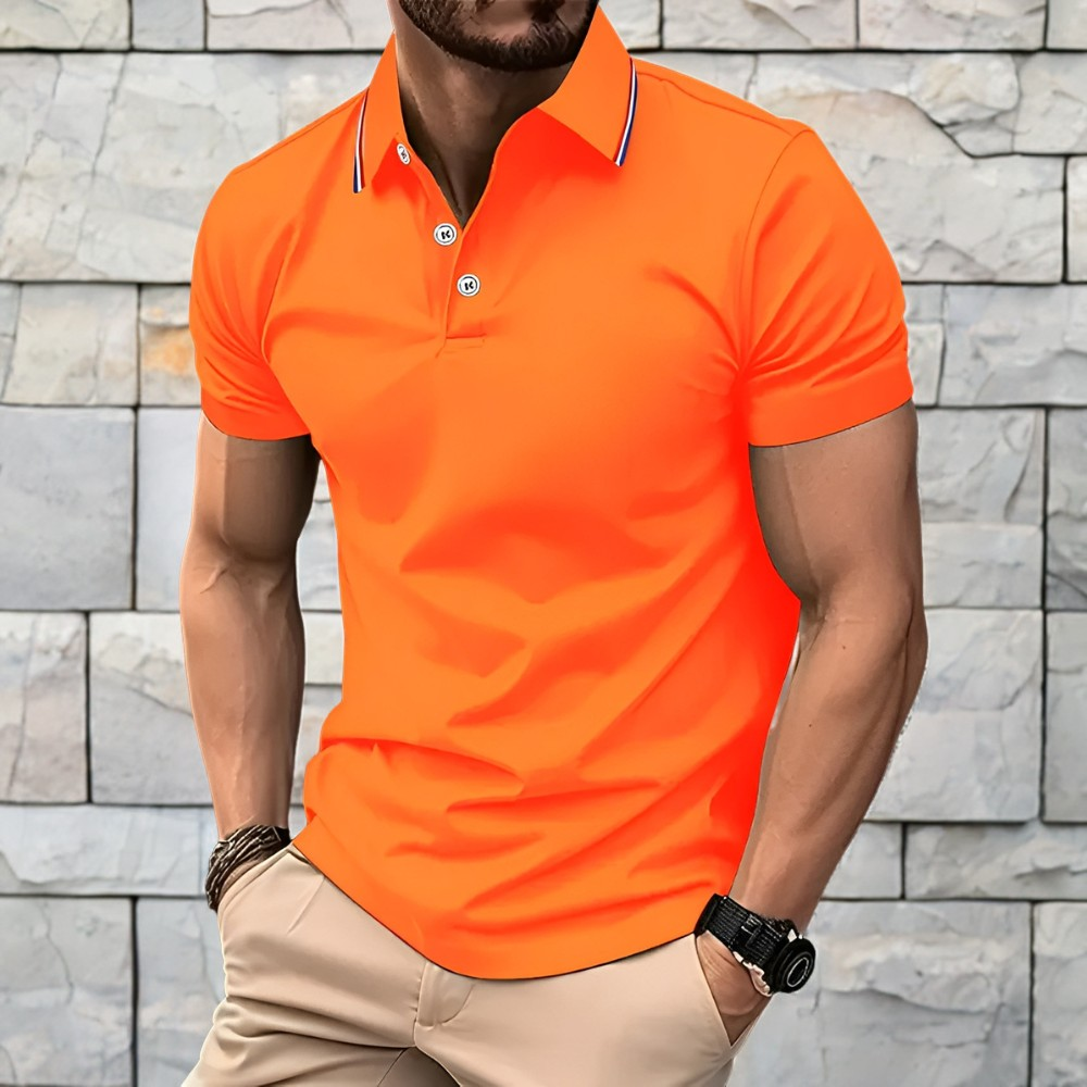 Crosby - Polo-shirt manches courtes décontracté pour hommes