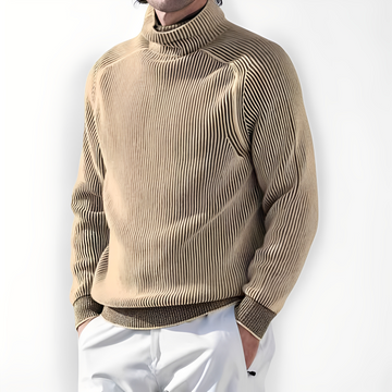 Jarrett - Pull en cachemire décontracté à col montant pour hommes