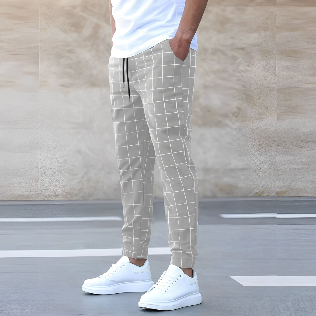 Raynard - Pantalon à carreaux décontracté pour hommes