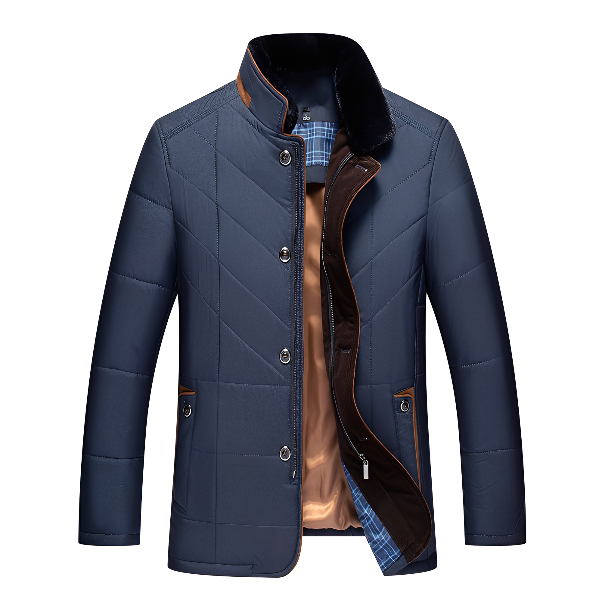 Rodney – Élégante veste matelassée avec boutons pour hommes