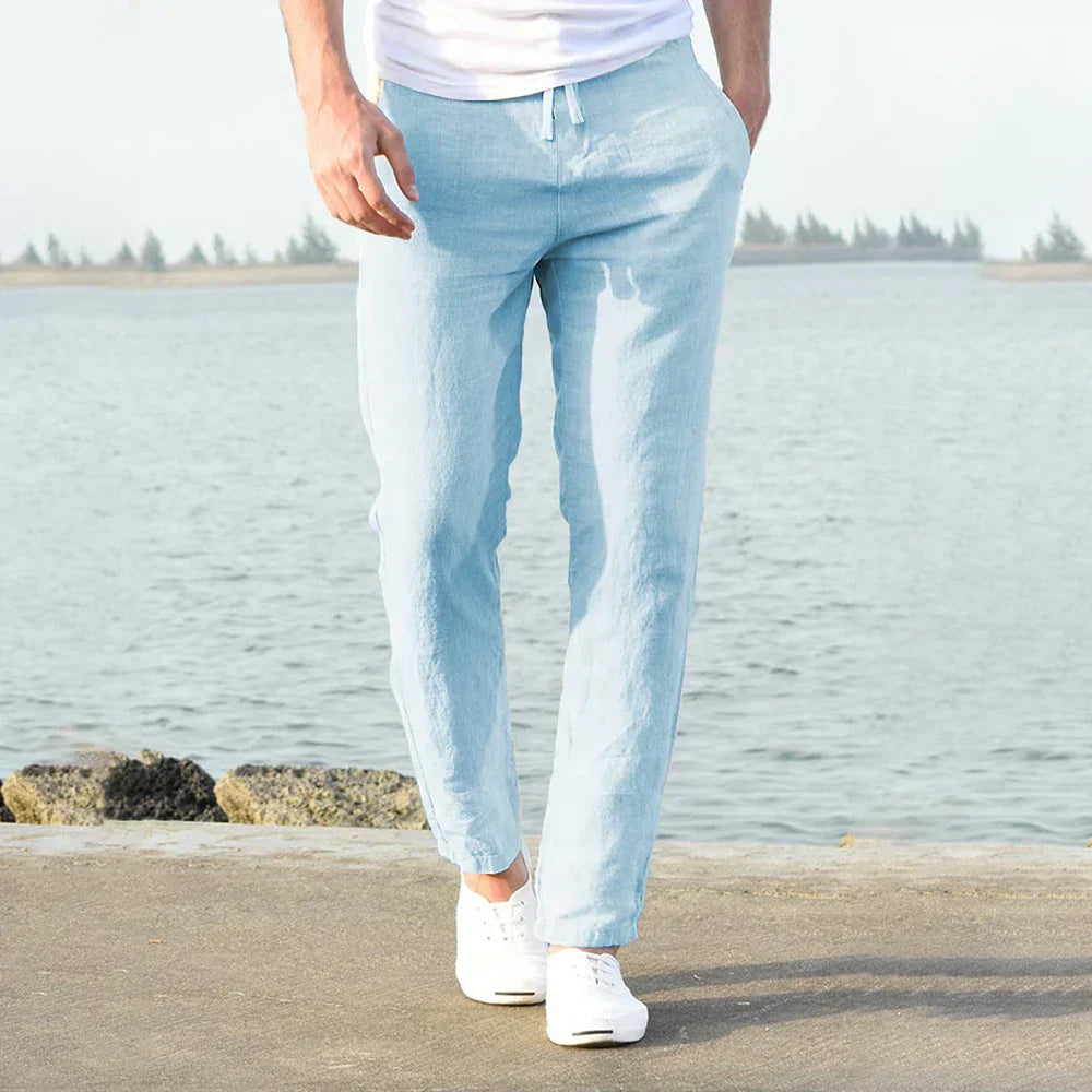 Domenic - Pantalon en lin confortable pour hommes
