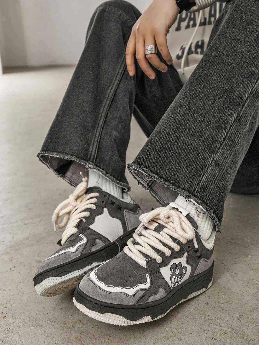 Elias - Chaussures de skateboard vintage élégantes pour hommes avec adhérence