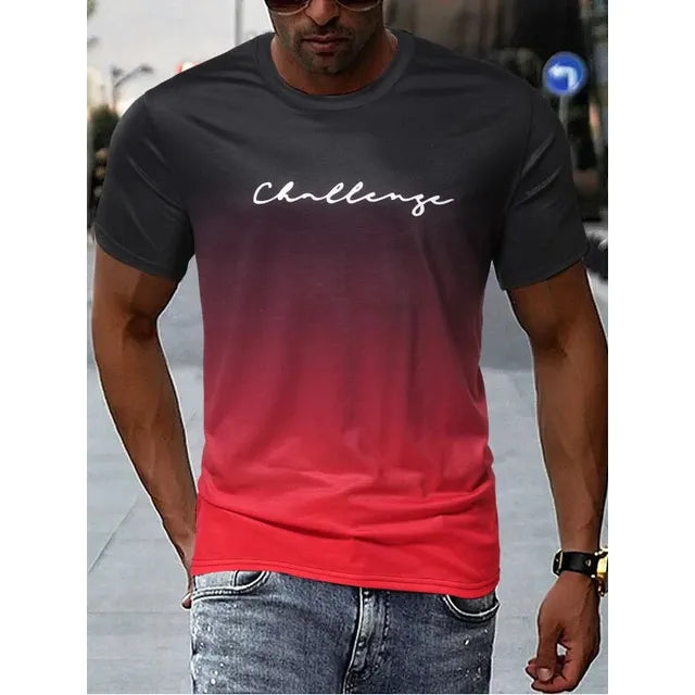 Benjamin - T-shirt vintage pour hommes, style à dégradé de couleurs