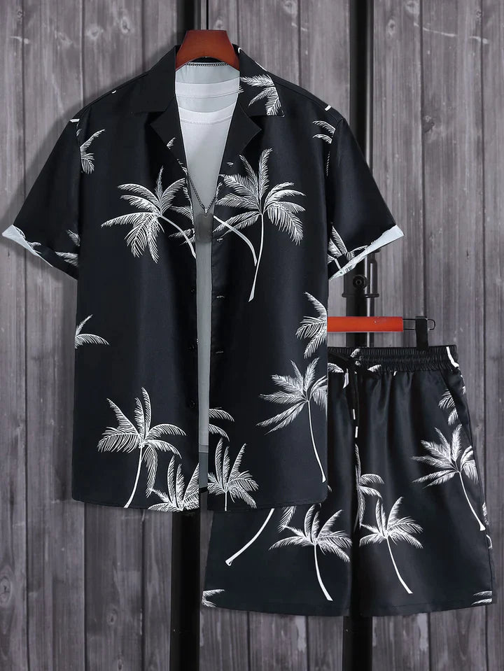 Henry - Chemise et pantalon à l'imprimé palmier tropical