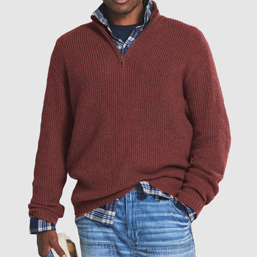 Constantine - Pull décontracté en cachemire pour homme avec fermeture éclair