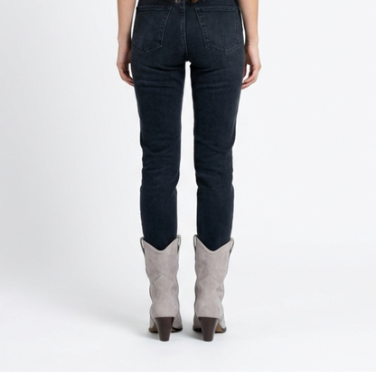 Bottes Mi-Hautes Effet Suédine - Beige - Synthétique - Femme