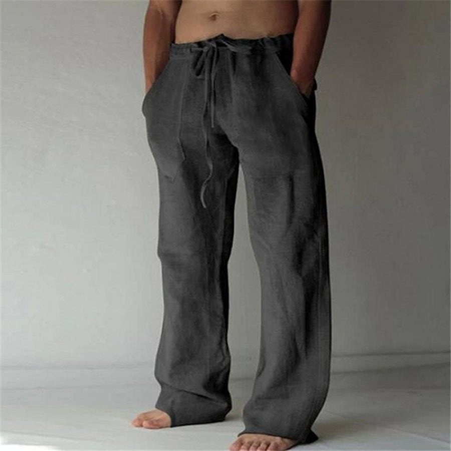 Benjamin - Pantalon de loisirs en lin, uni, pour hommes