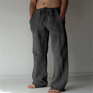 Benjamin - Pantalon de loisirs en lin, uni, pour hommes