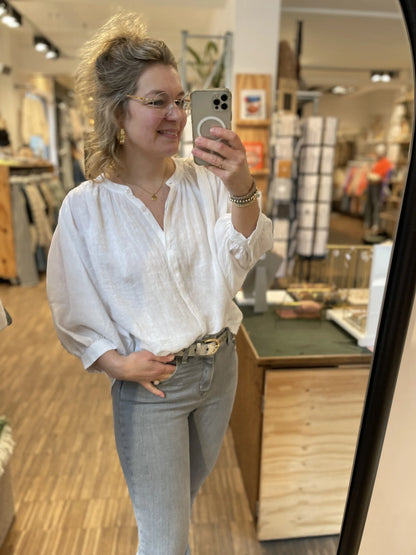 Chemisier blanc tricoté