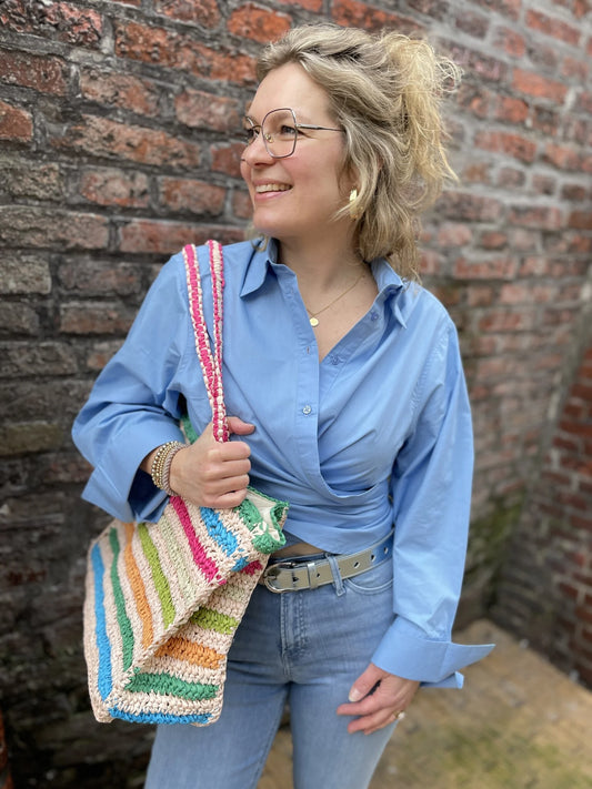 Chemisier bleu Tatum