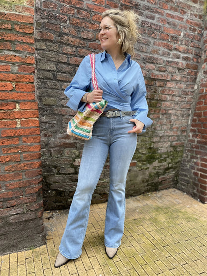 Chemisier bleu Tatum