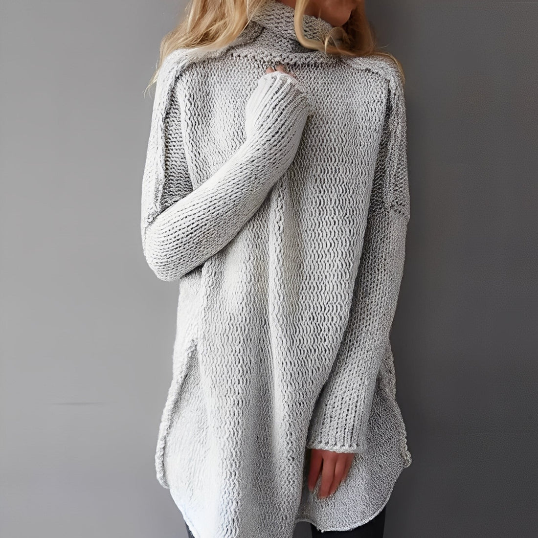 Coreen - Pull col roulé coupe ample et décontractée pour femmes