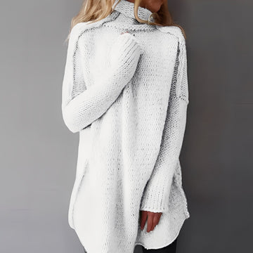 Coreen - Pull col roulé coupe ample et décontractée pour femmes