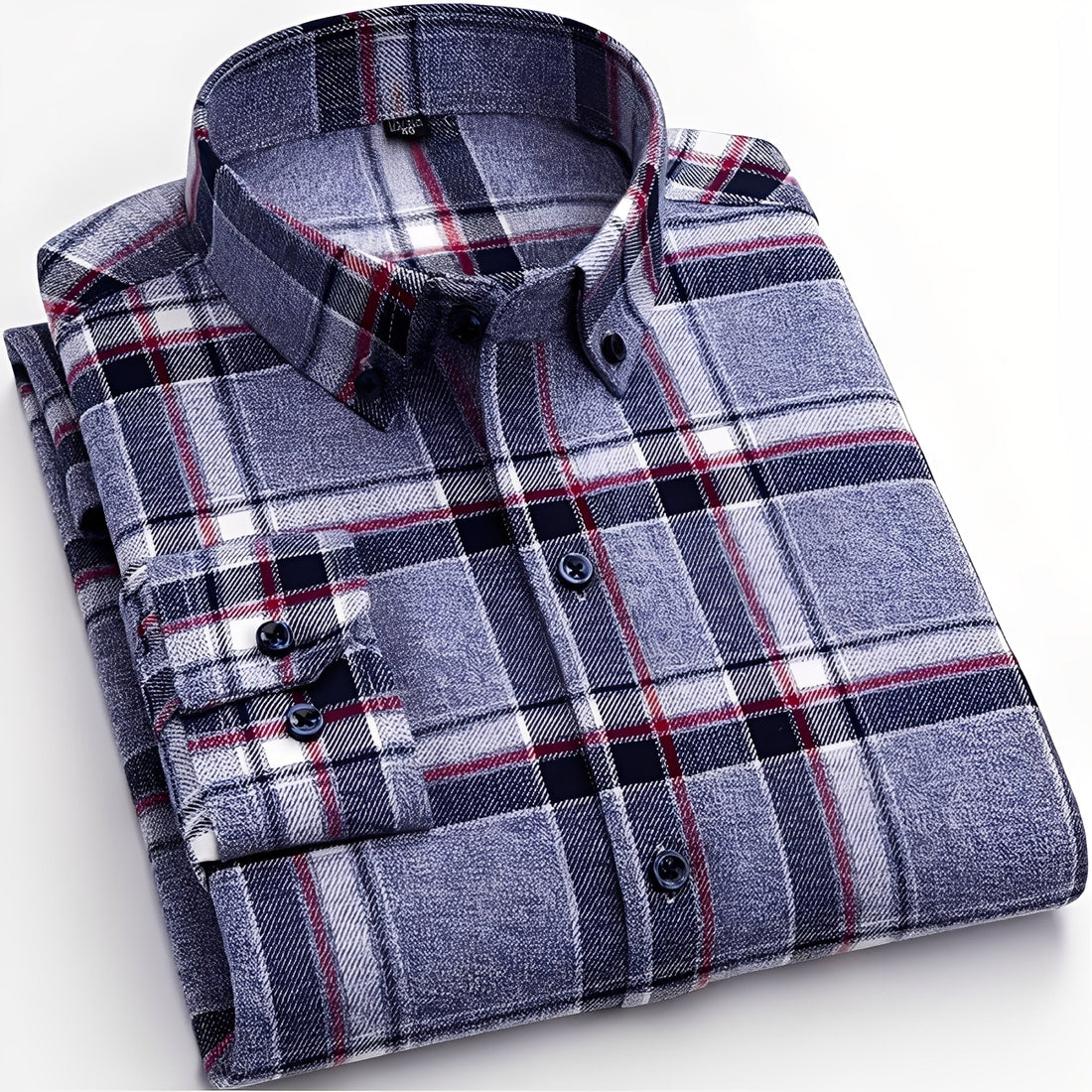 Nikolas - Chemise en coton à carreaux décontractée pour hommes