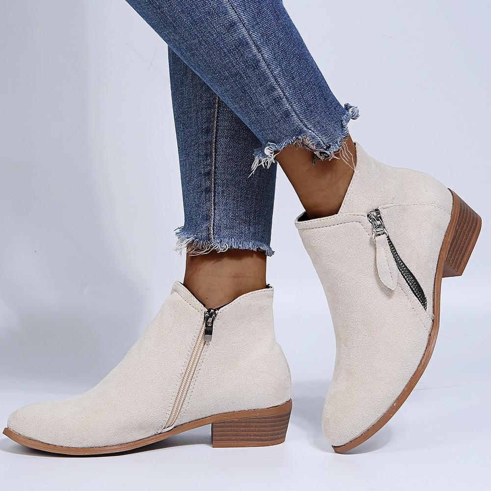 Elizabeth - Bottes en cuir suédé élégantes pour femmes
