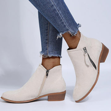 Elizabeth - Bottes en cuir suédé élégantes pour femmes