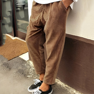 Marvin - Pantalon baggy décontracté en velours pour hommes