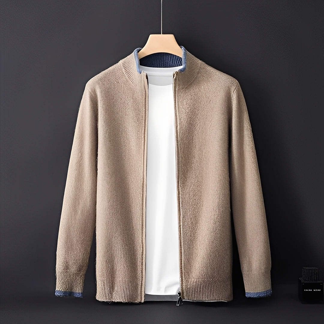 Eugene - Veste moderne en cachemire avec fermeture éclair pour hommes