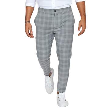 Deacon - Pantalon slim-fit décontracté à carreaux pour hommes