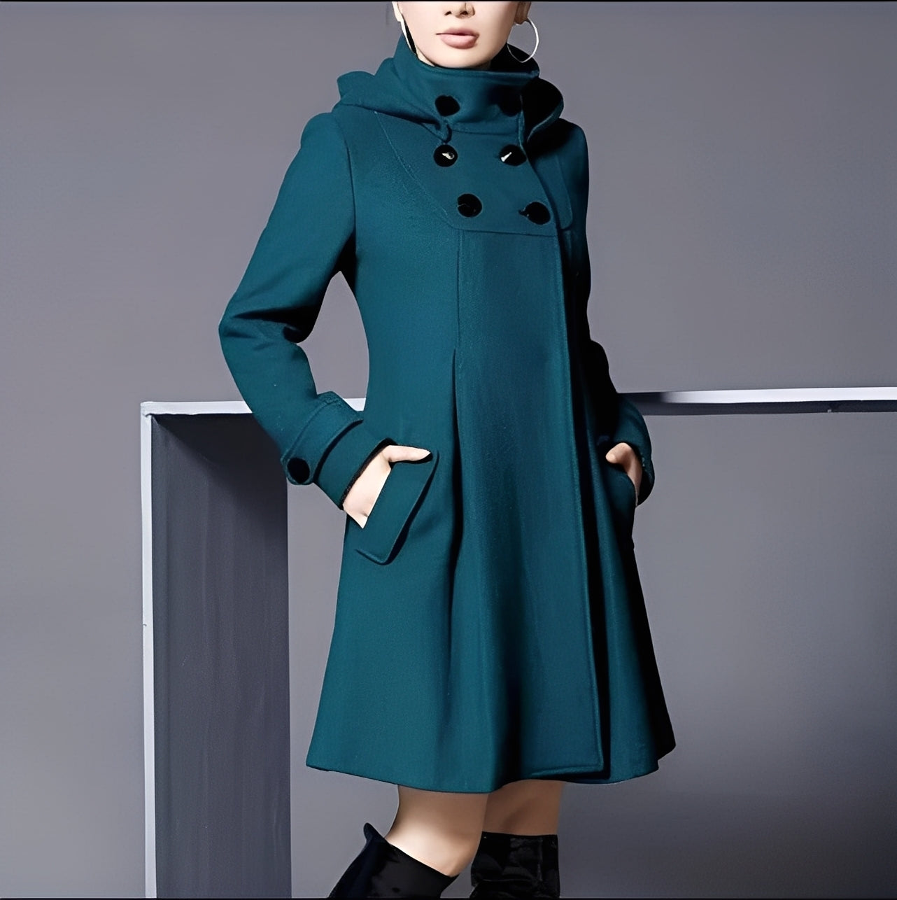 Maree - Manteau à capuche décontracté avec poches latérales pour femmes