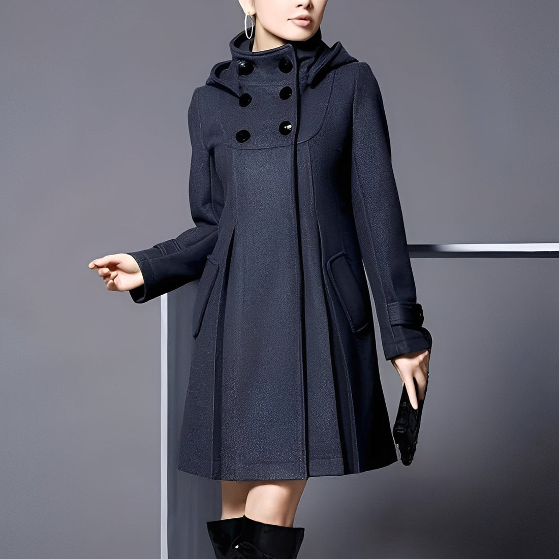 Maree - Manteau à capuche décontracté avec poches latérales pour femmes