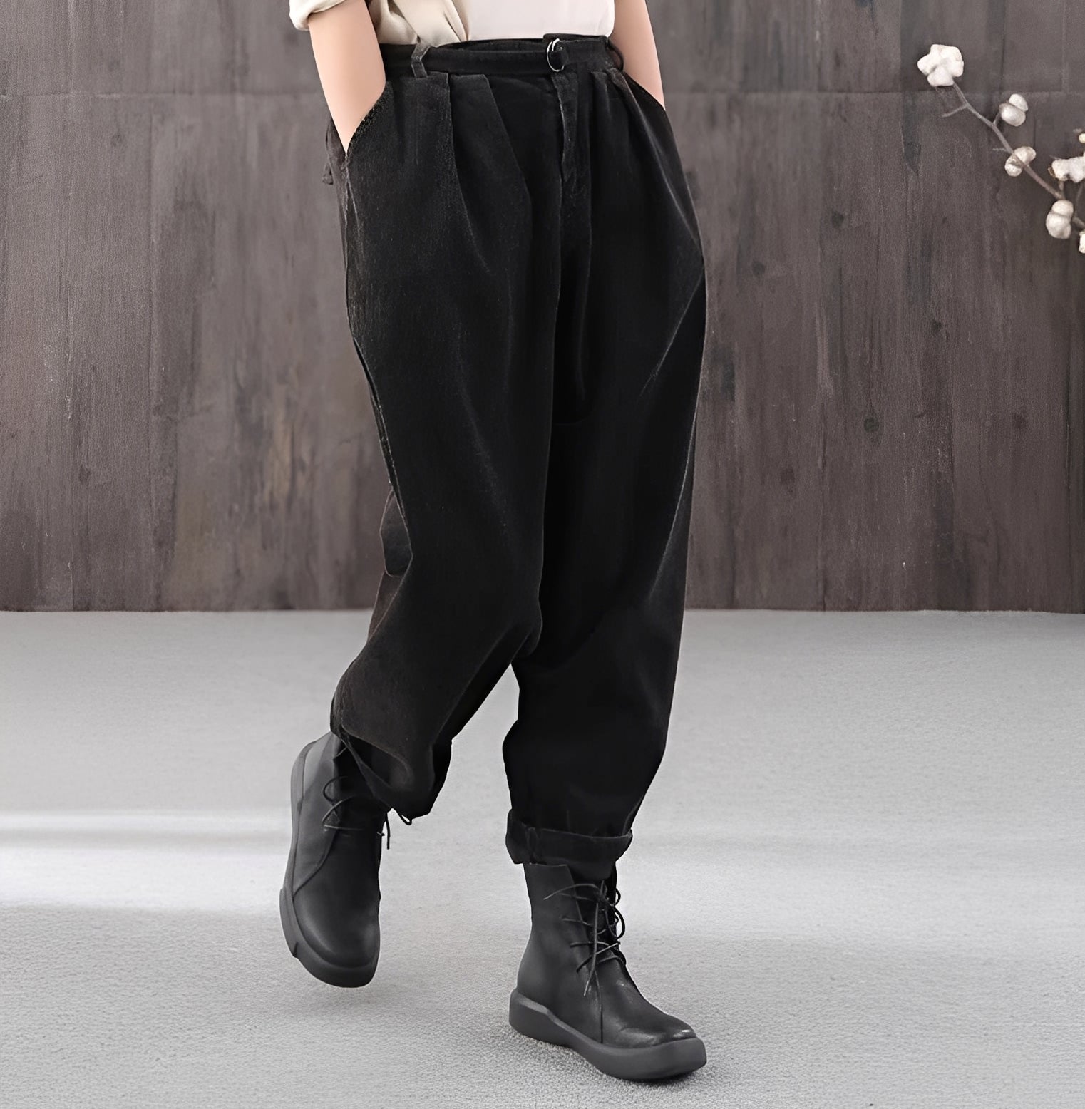 Izabelle - Pantalon Baggy Décontracté pour Femmes