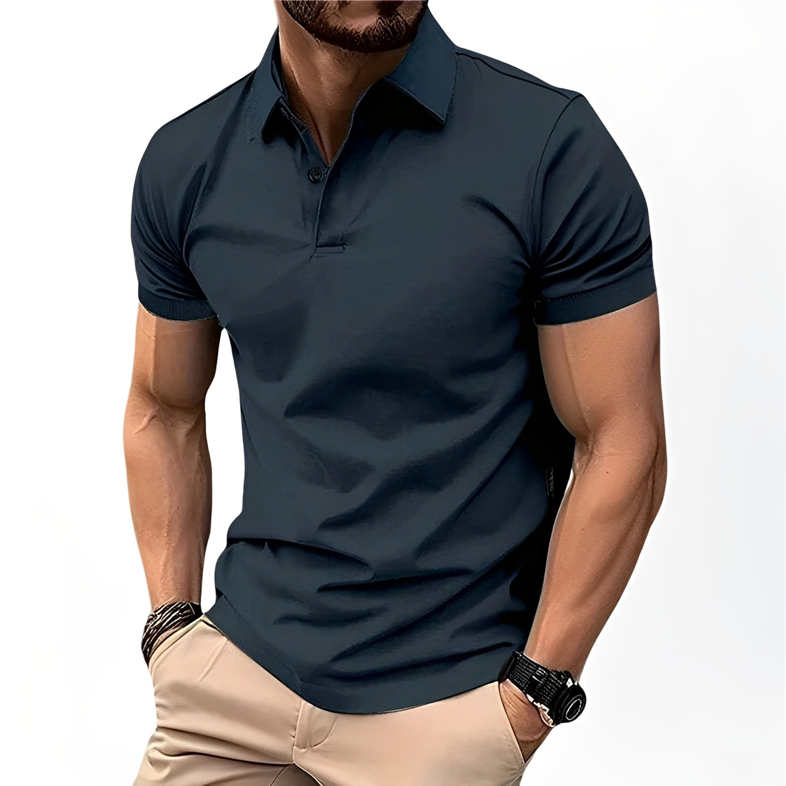 Deacon - Confortable polo à manches courtes pour hommes
