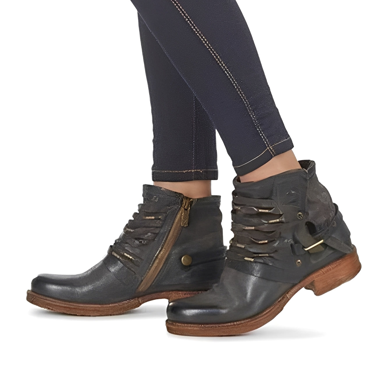 Jacqueline - Bottines en cuir stylisées pour femmes