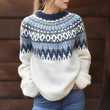 Holly - Pull en laine classique avec impression pour femmes