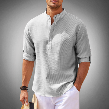 Michael - Hommes Chemise Henley Décontractée Légère & Respirante