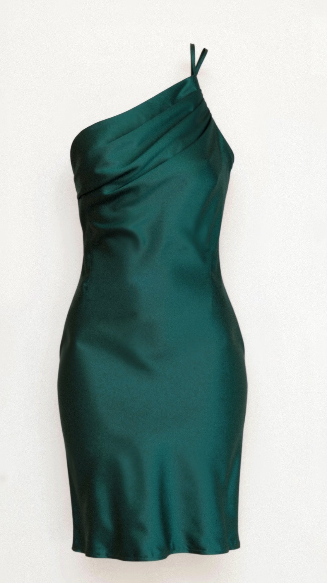 Louise - Verführerisch - One Shoulder Midi - Kleid - Kleider - Orange - Müller Mode
