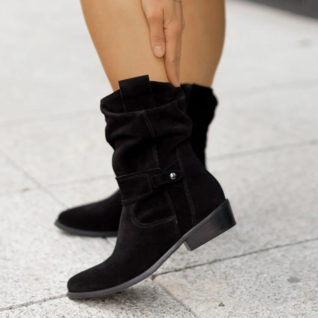 Elisa – Bottines en daim | Élégant & Confortable