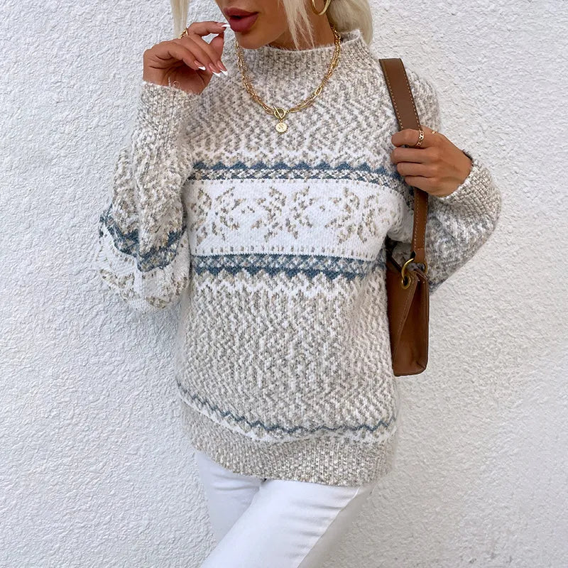 Azula - Pull en maille confortable avec flocons de neige